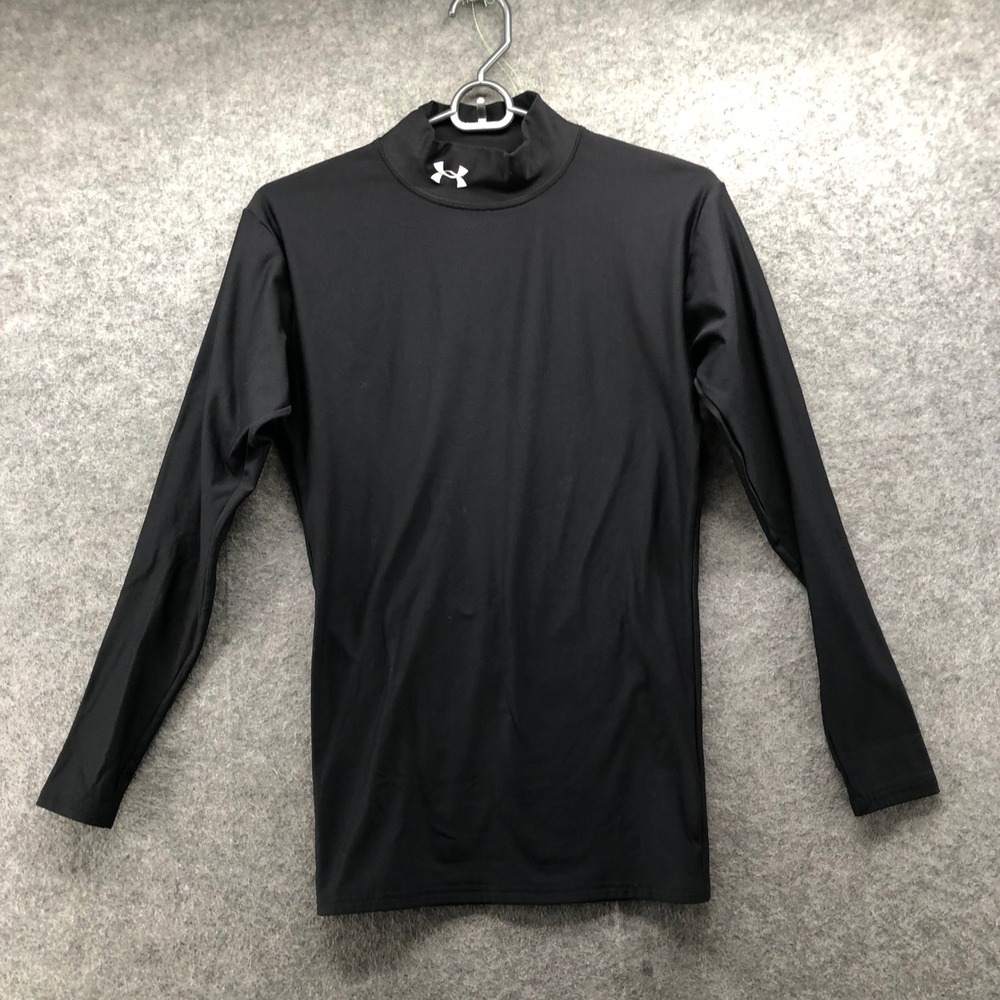 Under Armour Base Layer Compression Long Sleeve Shirt Womens M Black Thermal
